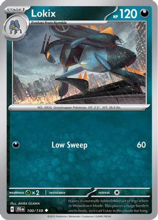 Image of Lokix 100/159  - Reverse Holofoil SV09 Journey Together - Uncommon