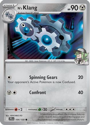 Image of N's Klang 104/159  - Reverse Holofoil SV09 Journey Together - Common
