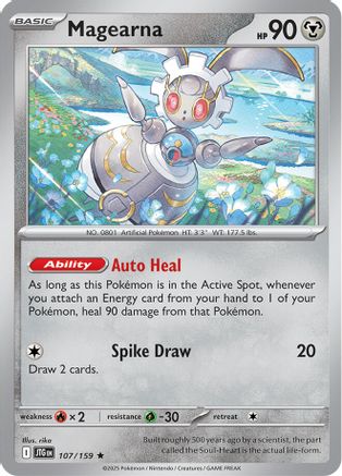 Image of Magearna 107/159  - Reverse Holofoil SV09 Journey Together - Rare