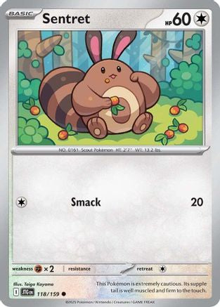 Image of Sentret 118/159  - Reverse Holofoil SV09 Journey Together - Common