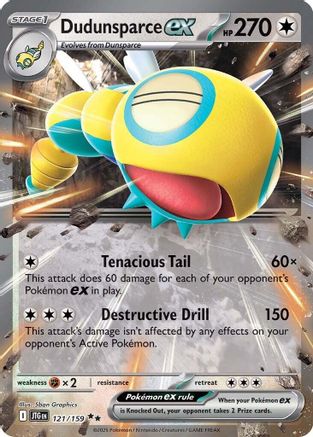 Image of Dudunsparce ex 121/159  - Holofoil SV09 Journey Together - Double Rare