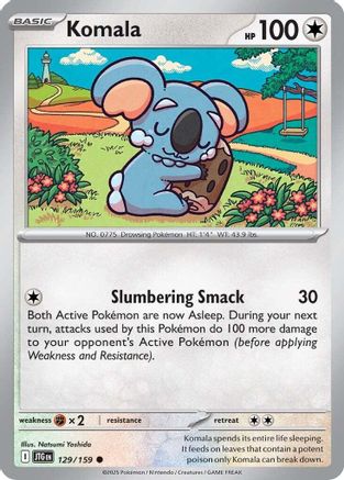 Image of Komala 129/159  - Reverse Holofoil SV09 Journey Together - Common