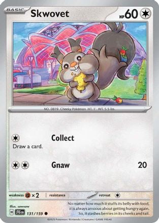 Image of Skwovet 131/159  - Reverse Holofoil SV09 Journey Together - Common
