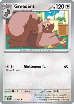 Image of Greedent 132/159  - Reverse Holofoil SV09 Journey Together - Uncommon