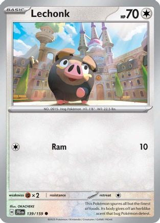 Image of Lechonk 139/159  - Reverse Holofoil SV09 Journey Together - Common