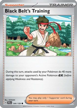 Image of Black Belt's Training 144/159  - Reverse Holofoil SV09 Journey Together - Common