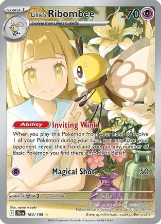 Image of Lillie's Ribombee 164/159  - Holofoil SV09 Journey Together - Illustration Rare