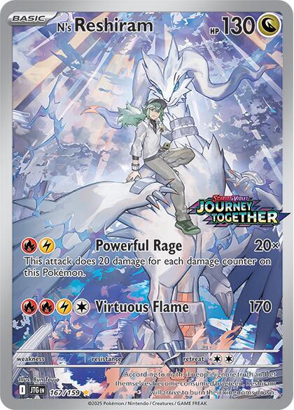 STAMPED - N's Reshiram - 167/159 (Journey Together Stamped) - SV09: Journey Together (JTG)