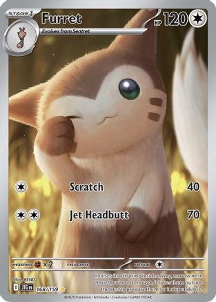 Image of Furret 168/159  - Holofoil SV09 Journey Together - Illustration Rare