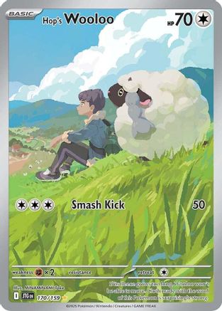 Image of Hop's Wooloo 170/159  - Holofoil SV09 Journey Together - Illustration Rare