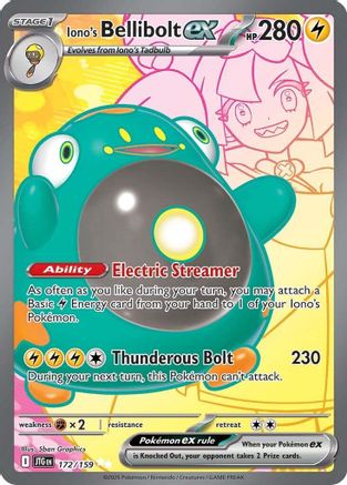 Image of Iono's Bellibolt ex 172/159  - Holofoil SV09 Journey Together - Ultra Rare