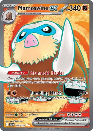 Image of Mamoswine ex 174/159  - Holofoil SV09 Journey Together - Ultra Rare
