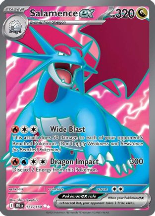Image of Salamence ex 177/159  - Holofoil SV09 Journey Together - Ultra Rare