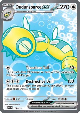 Image of Dudunsparce ex 178/159  - Holofoil SV09 Journey Together - Ultra Rare