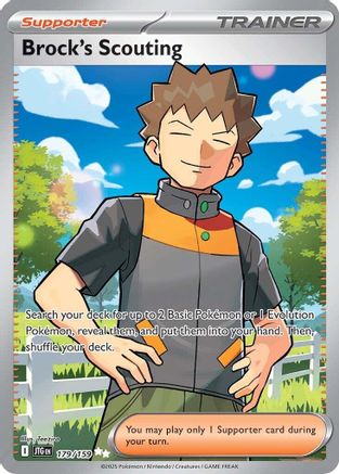 Image of Brock's Scouting 179/159  - Holofoil SV09 Journey Together - Ultra Rare