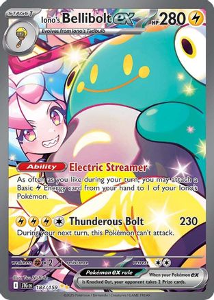 Image of Iono's Bellibolt ex 183/159  - Holofoil SV09 Journey Together - Special Illustration Rare