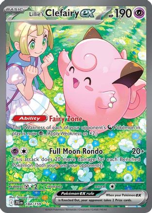 Image of Lillie's Clefairy ex 184/159  - Holofoil SV09 Journey Together - Special Illustration Rare