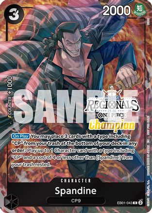 Image of Spandine (Regional Champion Card Set 2025 Vol.1) (EB01-043) - One Piece Promotion Cards Foil