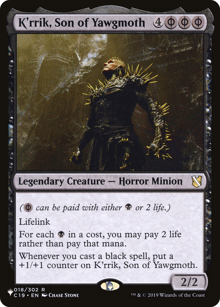 Image of K'rrik, Son of Yawgmoth (LIST-018/302) - The List