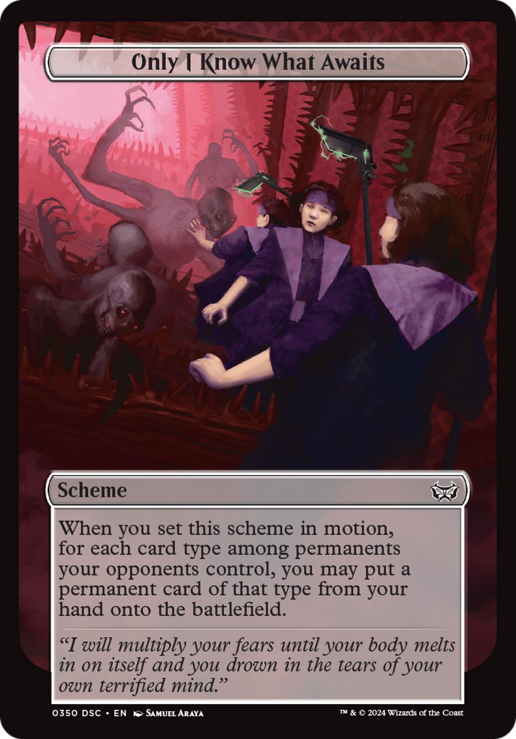 Image of Only I Know What Awaits (Full Art) (A:DSC-350) - Duskmourn: House of Horror Commander