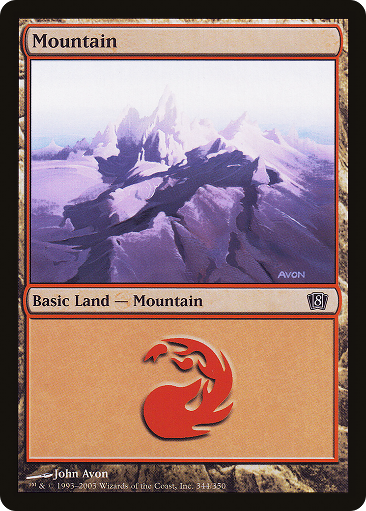 Image of Mountain (344) (8ED-344) - 8th Edition Foil