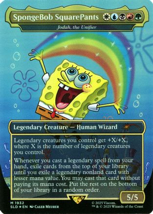 Image of SpongeBob SquarePants - Jodah, the Unifier (Rainbow Foil) (SLD-1932) - Secret Lair Drop Series Foil