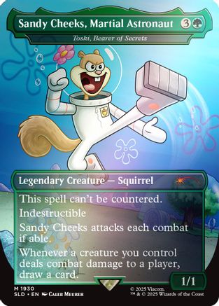 Image of Sandy Cheeks, Martial Astronaut - Toski, Bearer of Secrets (Rainbow Foil) (SLD-1930) - Secret Lair Drop Series Foil