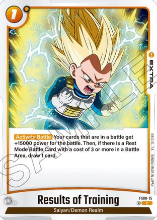 Image of Results of Training (FS08-15) - Starter Deck 8 Vegeta Mini Super Saiyan 3
