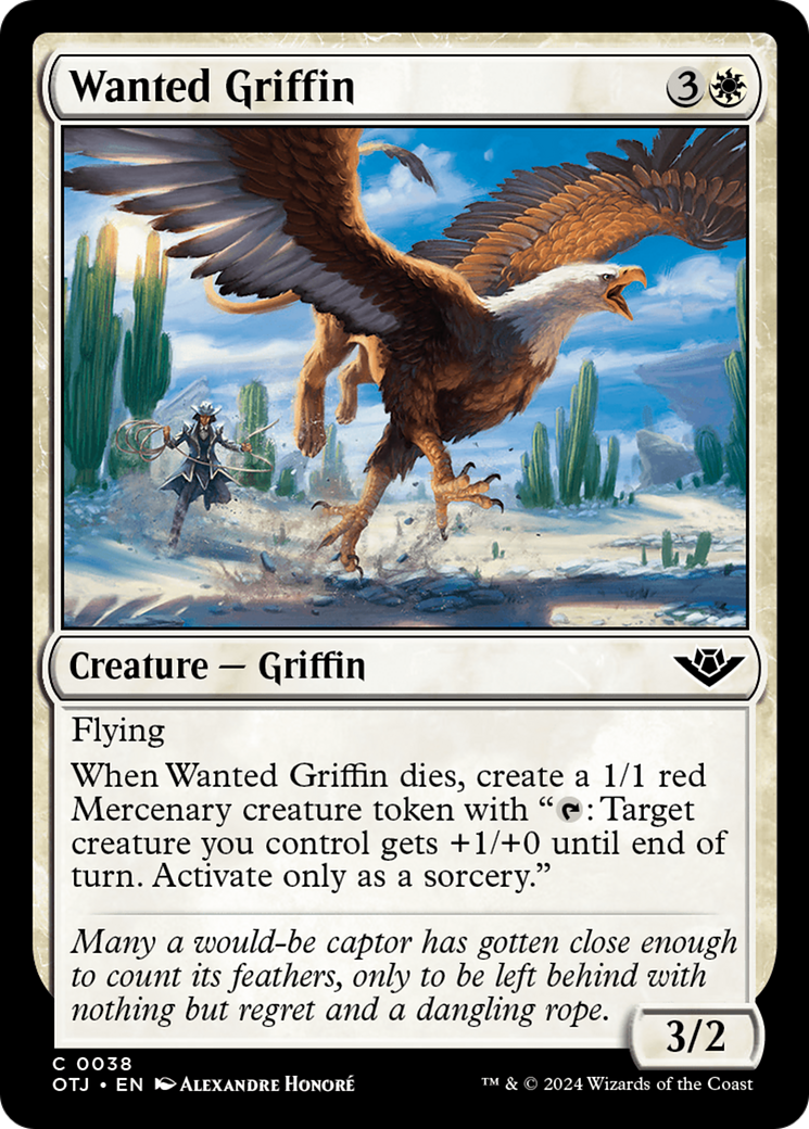 Image of Wanted Griffin (OTJ-038) - Outlaws of Thunder Junction Foil