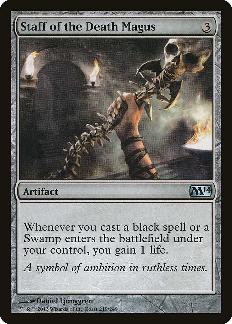 Image of Staff of the Death Magus (M14-219) - Magic 2014 Foil