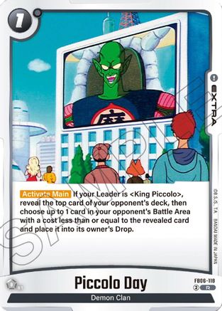 Image of Piccolo Day (FB06-118) - Rivals Clash Holofoil