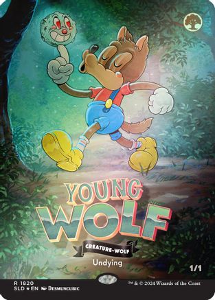 Image of Young Wolf (Rainbow Foil) (SLD-1820) - Secret Lair Drop Series Foil