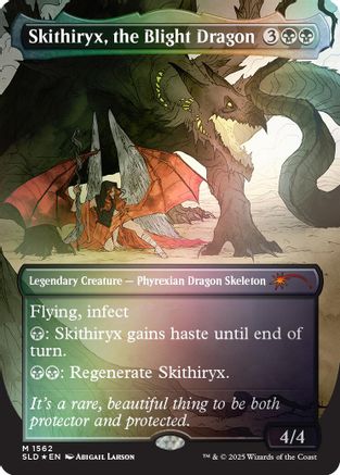 Image of Skithiryx, the Blight Dragon (Rainbow Foil) (SLD-1562) - Secret Lair Drop Series Foil