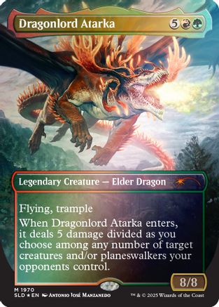 Image of Dragonlord Atarka (Rainbow Foil) (SLD-1970) - Secret Lair Drop Series Foil