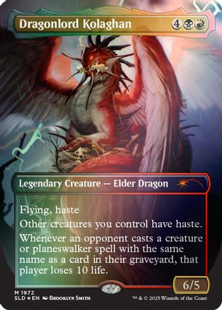 Image of Dragonlord Kolaghan (1972) (Rainbow Foil) (SLD-1972) - Secret Lair Drop Series Foil