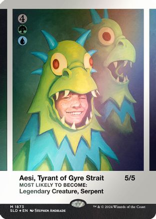 Image of Aesi, Tyrant of Gyre Strait (Rainbow Foil) (SLD-1873) - Secret Lair Drop Series Foil