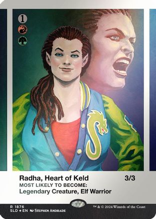 Image of Radha, Heart of Keld (Rainbow Foil) (SLD-1876) - Secret Lair Drop Series Foil