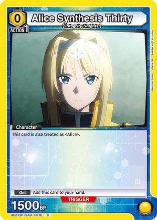 Image of Alice Synthesis Thirty (010) (Box Topper Foil) (UE07BT/SAO-1-010) - UE07BT Sword Art Online Foil