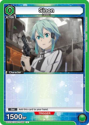 Image of Sinon (088) (Box Topper Foil) (UE07BT/SAO-1-088) - UE07BT Sword Art Online Foil