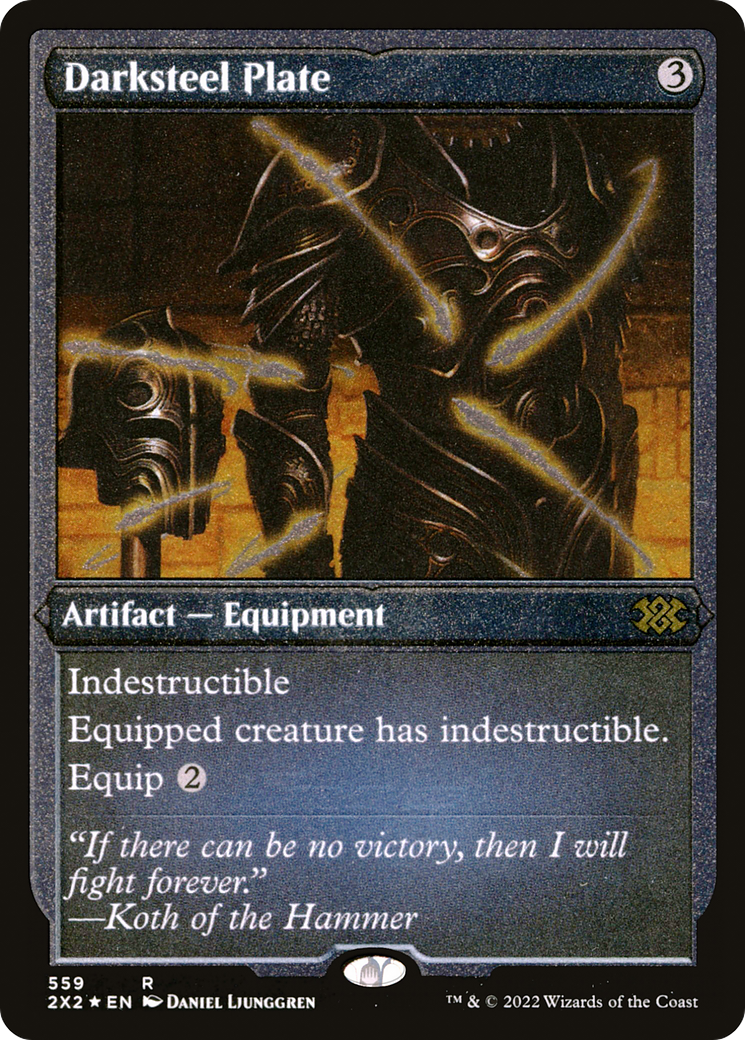 Image of Darksteel Plate (2X2-559) - Double Masters 2022 Foil