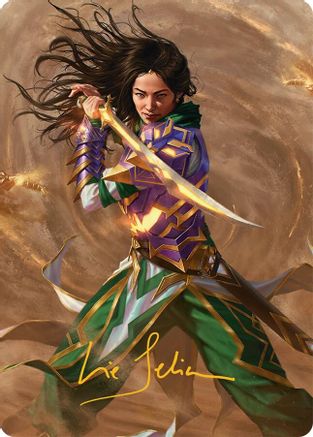 Image of Descendant of Storms Art Card (2/54) (Gold-Stamped Signature) (AATDM-002) - Art Series: Tarkir: Dragonstorm