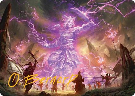 Image of Smile at Death Art Card (4/54) (Gold-Stamped Signature) (AATDM-004) - Art Series: Tarkir: Dragonstorm