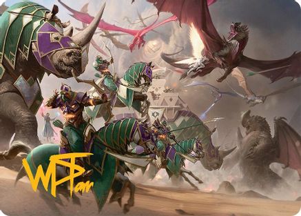 Image of United Battlefront Art Card (5/54) (Gold-Stamped Signature) (AATDM-005) - Art Series: Tarkir: Dragonstorm