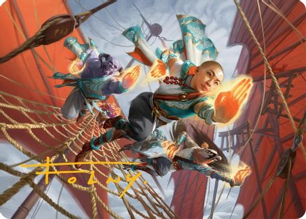 Image of Aligned Heart Art Card (52/54) (Gold-Stamped Signature) (AATDM-052) - Art Series: Tarkir: Dragonstorm