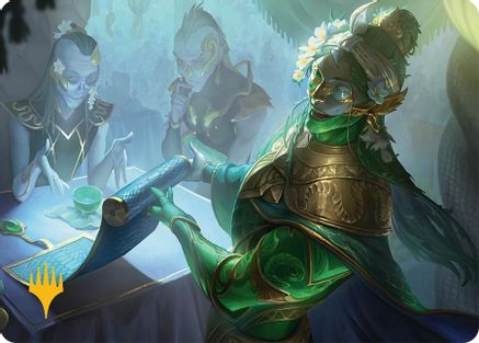 Image of Sibsig Appraiser Art Card (8/54) (Gold-Stamped Planeswalker Symbol) (AATDM-008) - Art Series: Tarkir: Dragonstorm