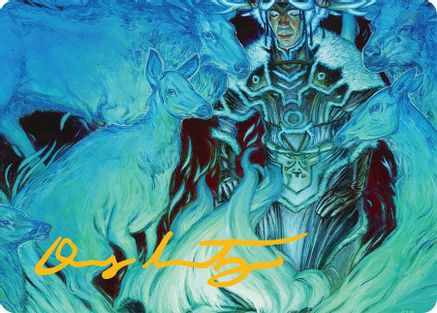 Image of Unending Whisper Art Card (9/54) (Gold-Stamped Signature) (AATDM-009) - Art Series: Tarkir: Dragonstorm