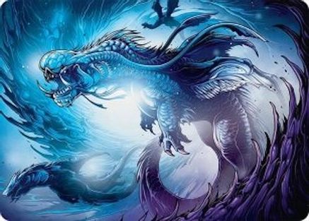 Image of Roiling Dragonstorm Art Card (33/54) (AATDM-033) - Art Series: Tarkir: Dragonstorm