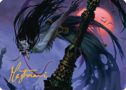 Image of Qarsi Revenant Art Card (12/54) (Gold-Stamped Signature) (AATDM-012) - Art Series: Tarkir: Dragonstorm