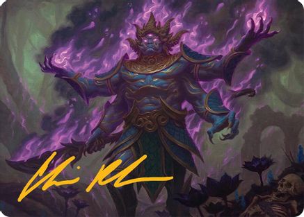 Image of Rot-Curse Rakshasa Art Card (13/54) (Gold-Stamped Signature) (AATDM-013) - Art Series: Tarkir: Dragonstorm
