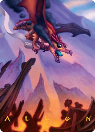 Image of Scavenger Regent Art Card (45/54) (Gold-Stamped Signature) (AATDM-045) - Art Series: Tarkir: Dragonstorm